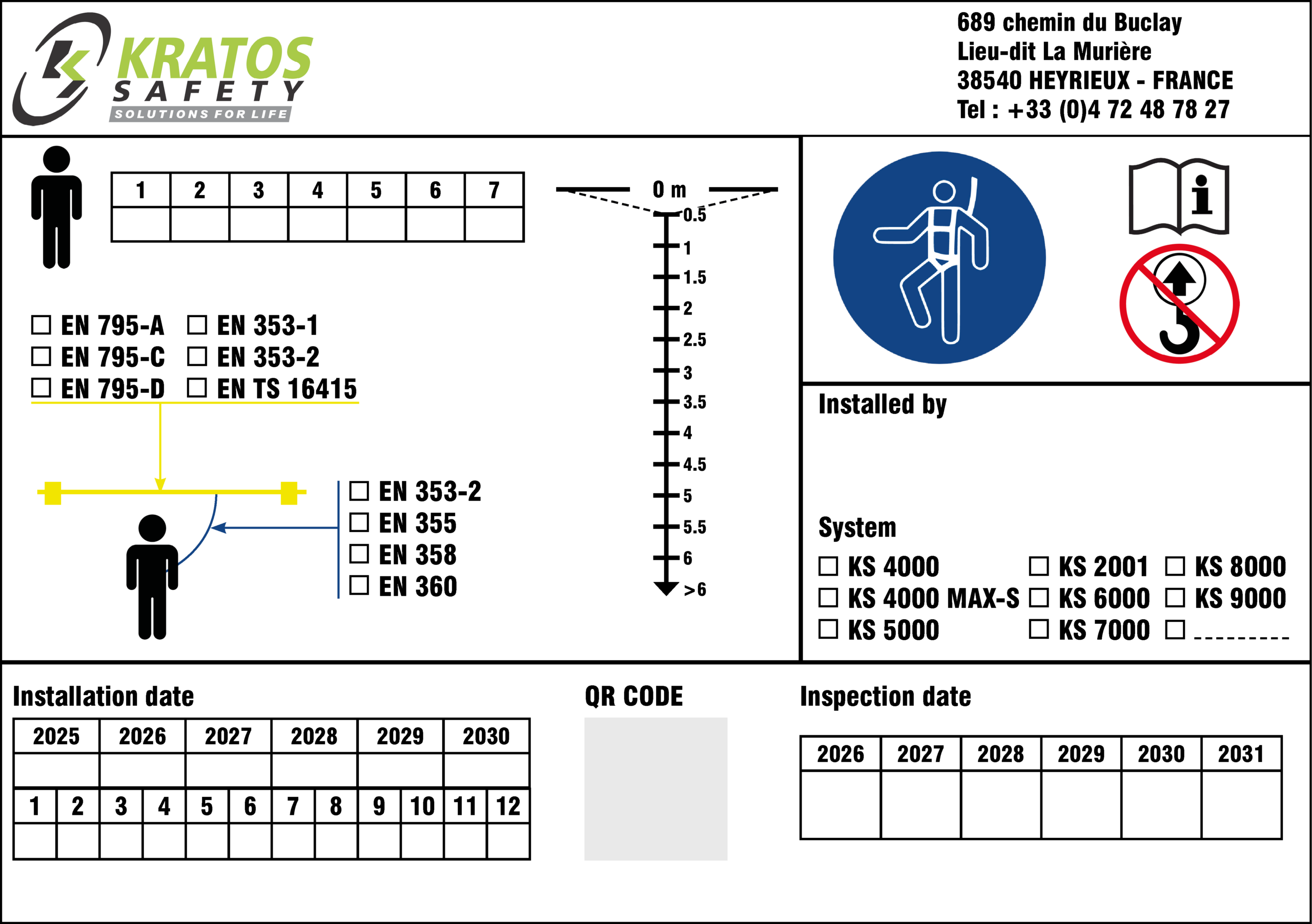 Kratos Identifikationsplatte KS-Systeme